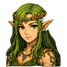 Elf female — Druid portrait