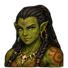 Orc female — Druid portrait